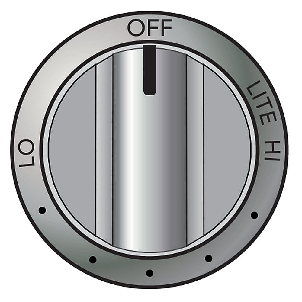 Frigidaire Part #5304500250, Cooktop Burner Knob | 6.80 x 4.85 x 4.15