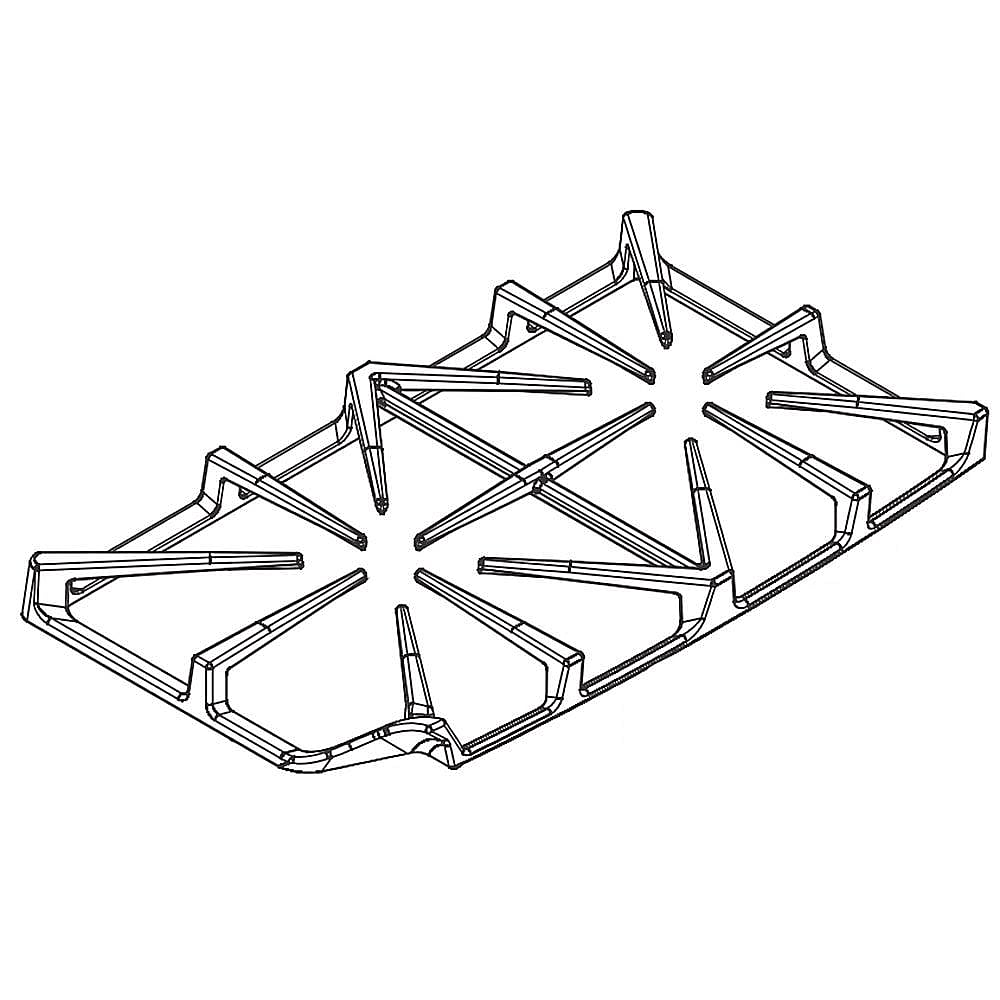 Kenmore Part #5304500272, Cooktop Burner Grate, Left | 20.05 x 11.85 x 2.30