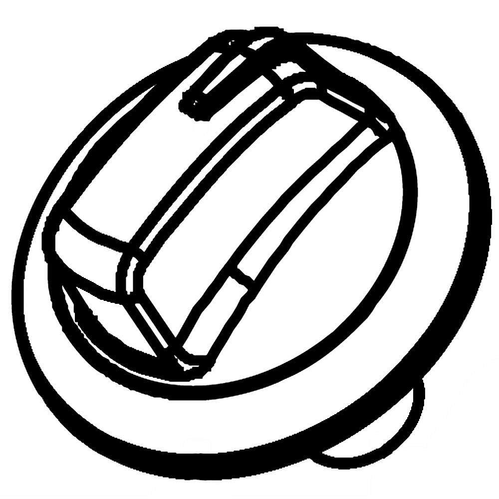 Kenmore Part #5304500295, Cooktop Burner Knob (Black) | 4.05 x 1.90 x 1.75