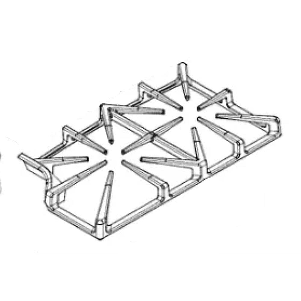 Kenmore Part #5304500309, Cooktop Burner Grate, Right | 20.20 x 11.80 x 2.30