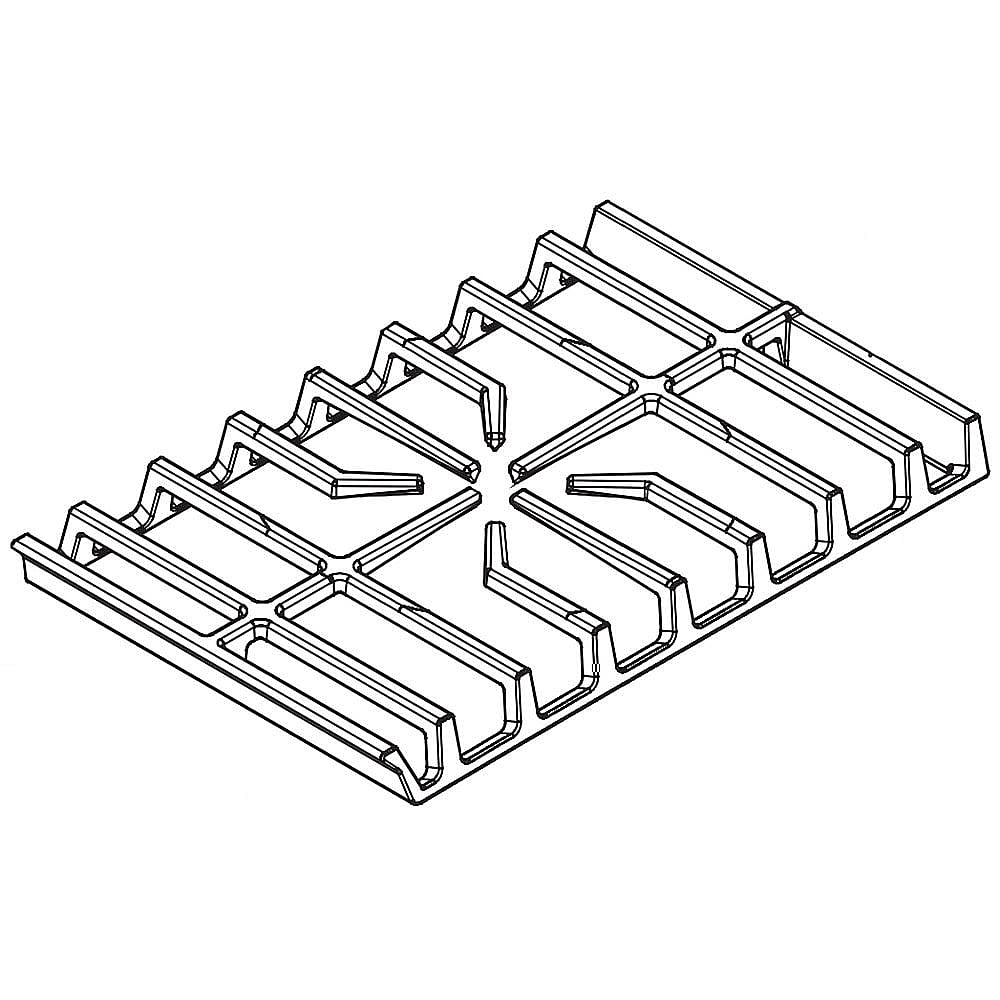 Part #5304500340, Cooktop Burner Grate, Center / 18.50 x 11.70 x 2.20