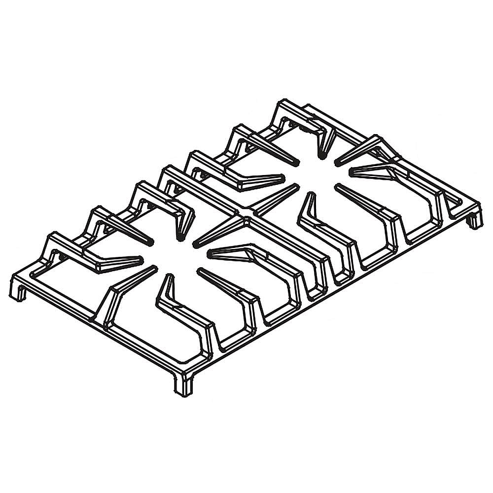 Part #5304501622, Cooktop Burner Grate, Center / 19.30 x 11.90 x 3.05