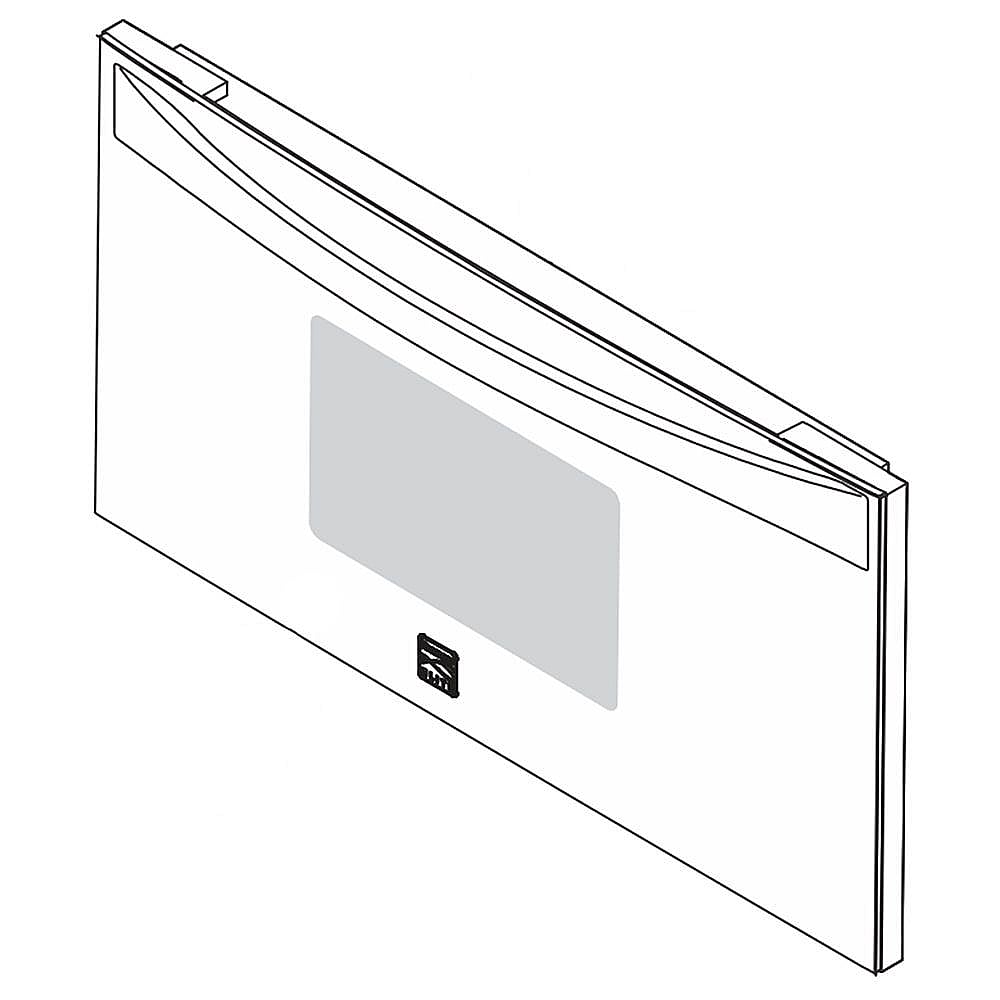 Part #5304503611, Frigidaire Wall Oven Microwave Door Outer Panel (Black) / 30.75 x 24.00 x 5.25