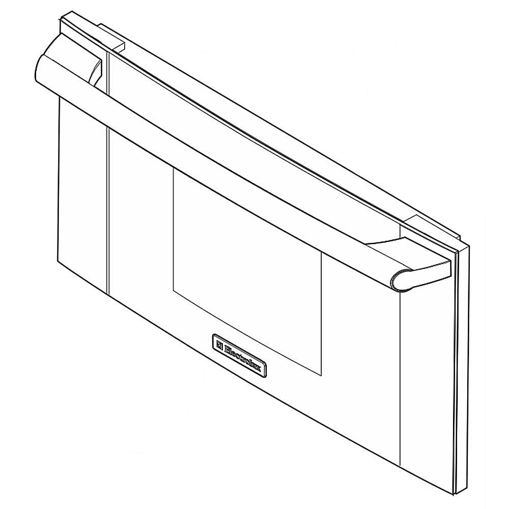 Electrolux Part #5304503733, Wall Oven Microwave Door Outer Panel Assembly (Stainless) | 35.70 x 30.20 x 6.40