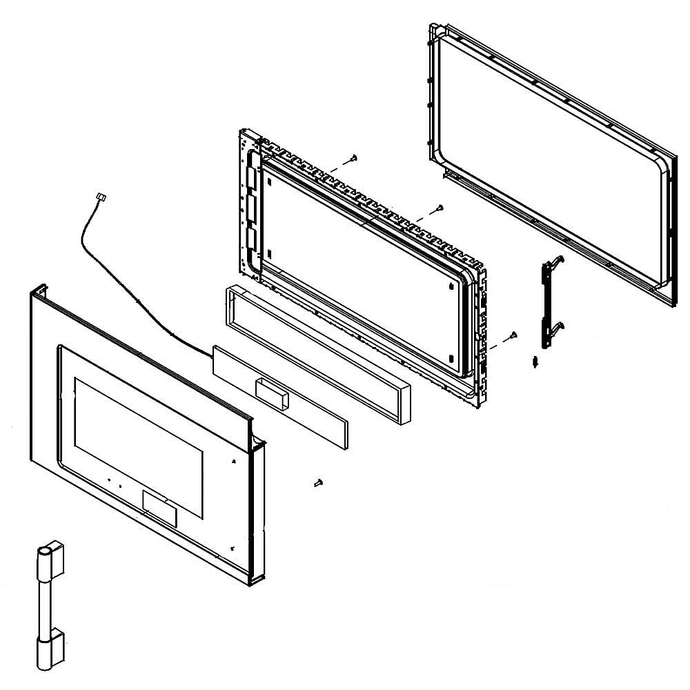 Part #5304504071, Microwave Door Assembly / 36.00 x 30.50 x 6.00