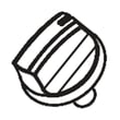 Cooktop Burner Knob (Stainless)