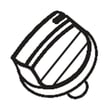Cooktop Burner Knob (white) 5304504840