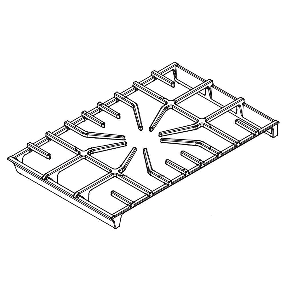 Part #5304504844, Cooktop Burner Grate, Center / 32.00 x 15.00 x 2.50