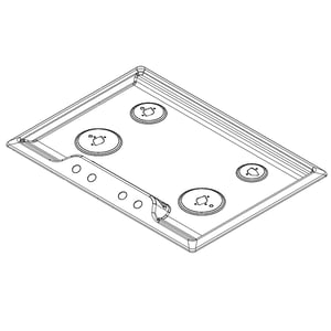 Cooktop Main Top (white) (replaces 5304504849) 5304531778