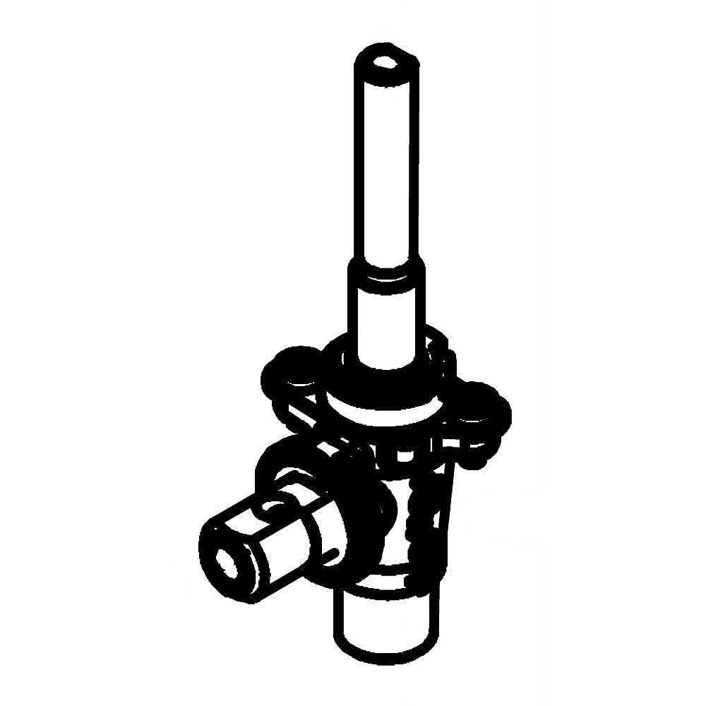 Part #5304506549, White-Westinghouse Range Surface Burner Valve, Center / 7.65 x 5.00 x 1.95