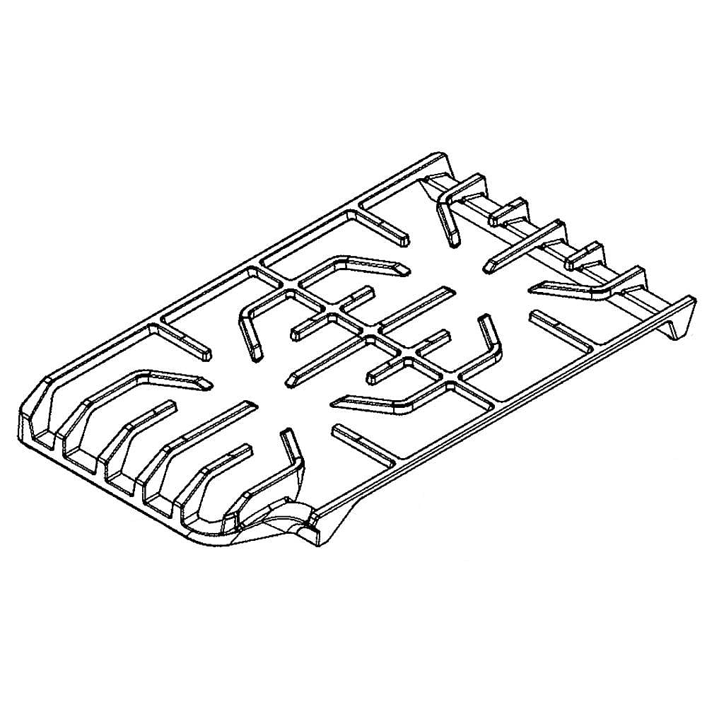 Part #5304507041, Cooktop Burner Grate, Left / 19.90 x 12.25 x 2.50