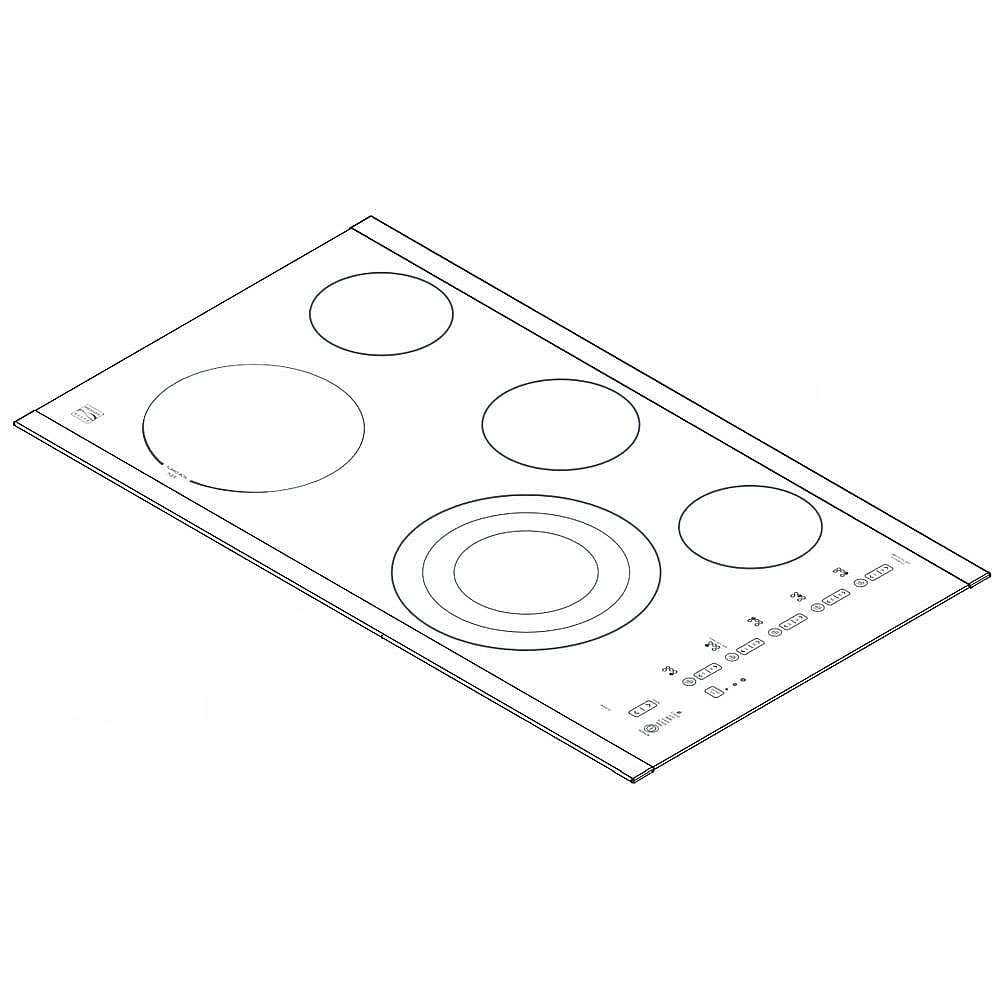 Cooktop Main Top and User Interface Control