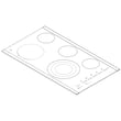 Cooktop Main Top And User Interface Control (replaces 5304530042) 5304507322