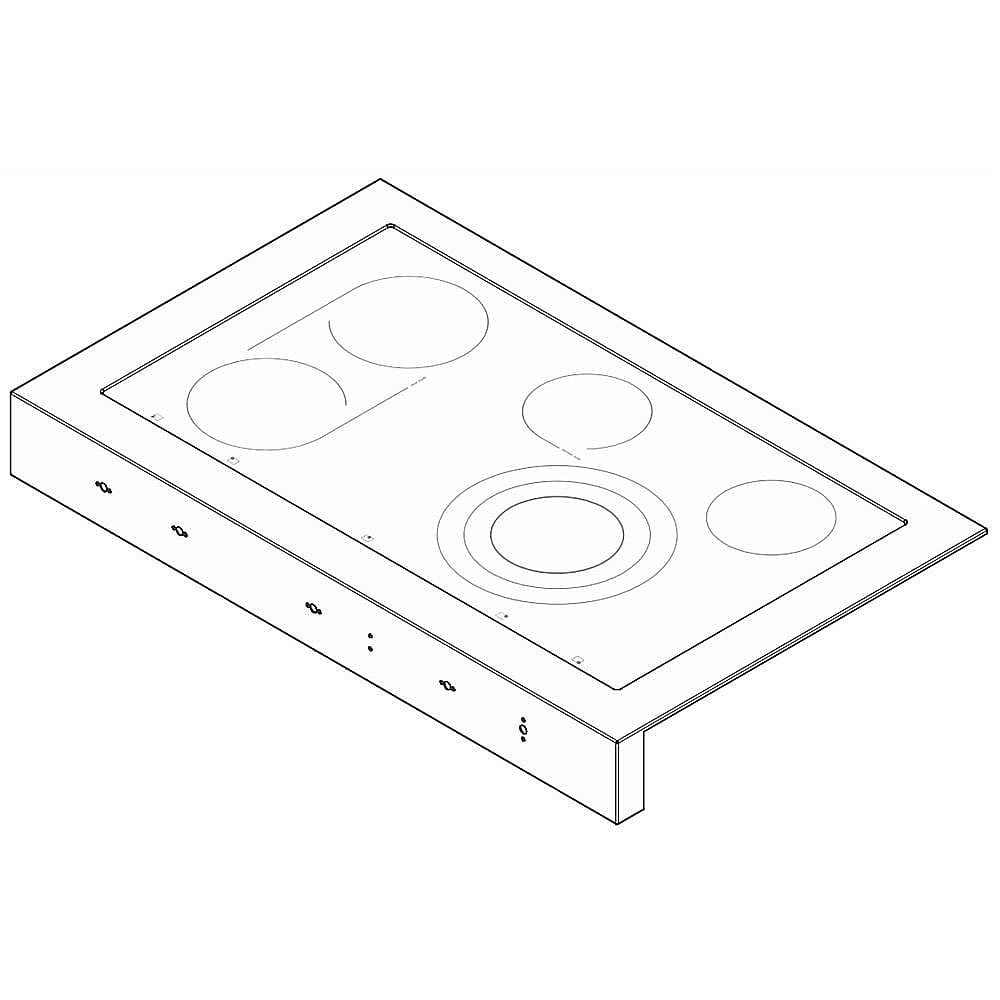 Frigidaire Part #5304509013, Range Main Top (Black And Stainless) | 40.50 x 25.00 x 4.75