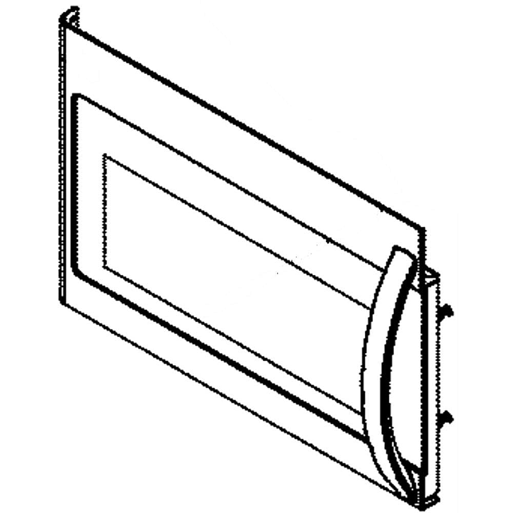 Part #5304509577, Microwave Door Assembly / 27.50 x 19.90 x 10.00
