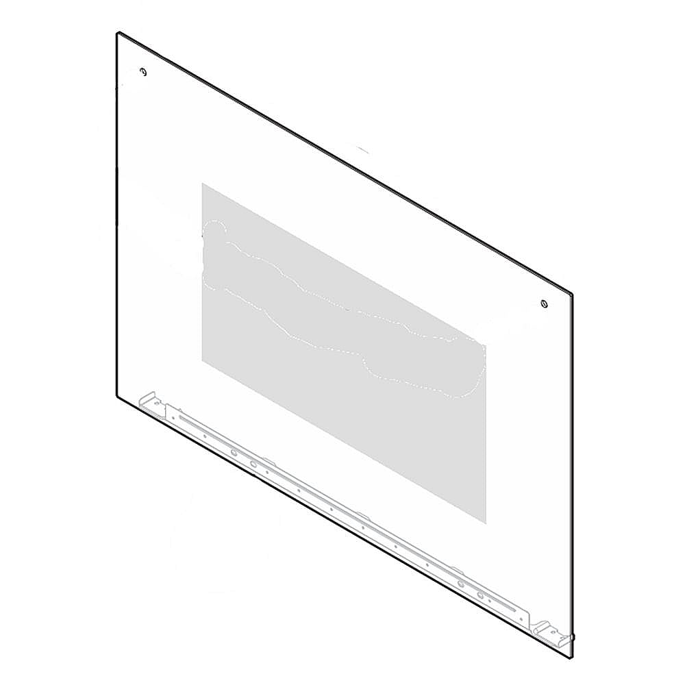 Frigidaire Part #5304510850, Range Oven Door Outer Panel (Black) | 36.00 x 30.25 x 6.00