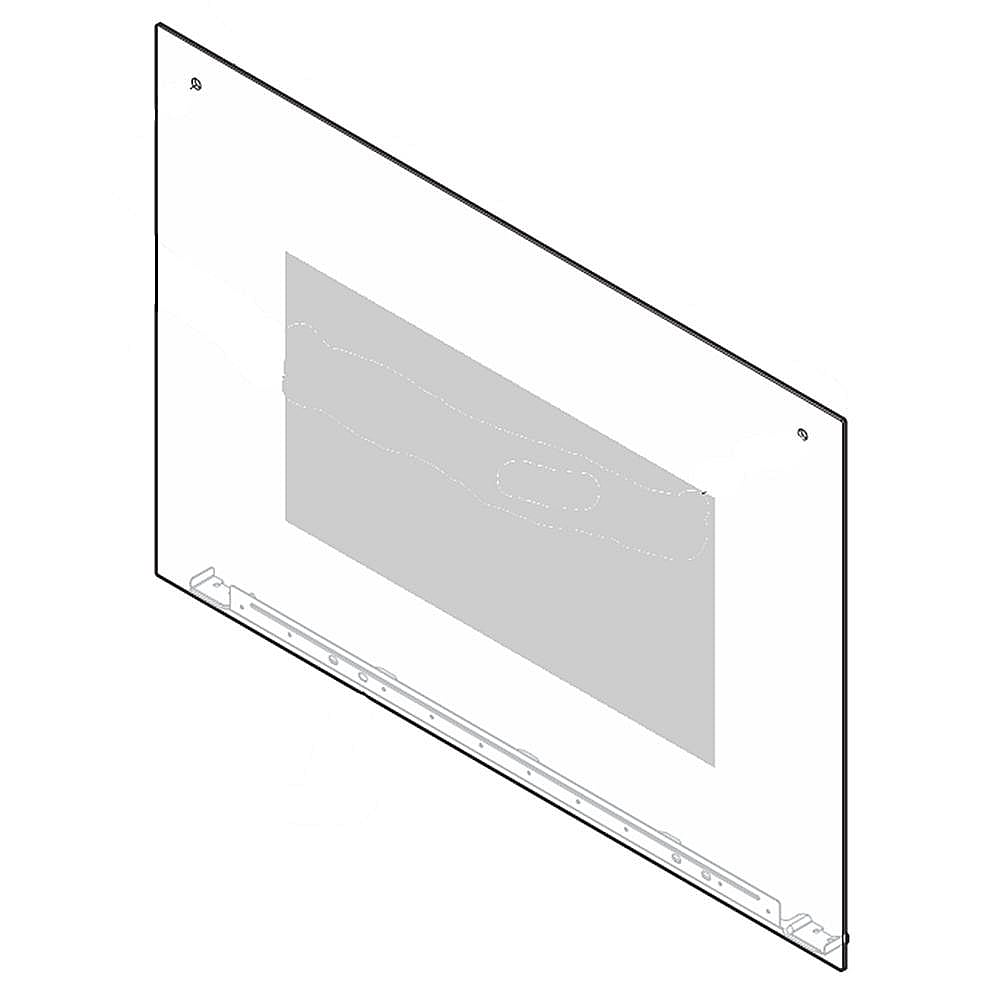 Frigidaire Part #5304510852, Wall Oven Lower Door Outer Panel (White) | 30.00 x 20.88 x 0.00