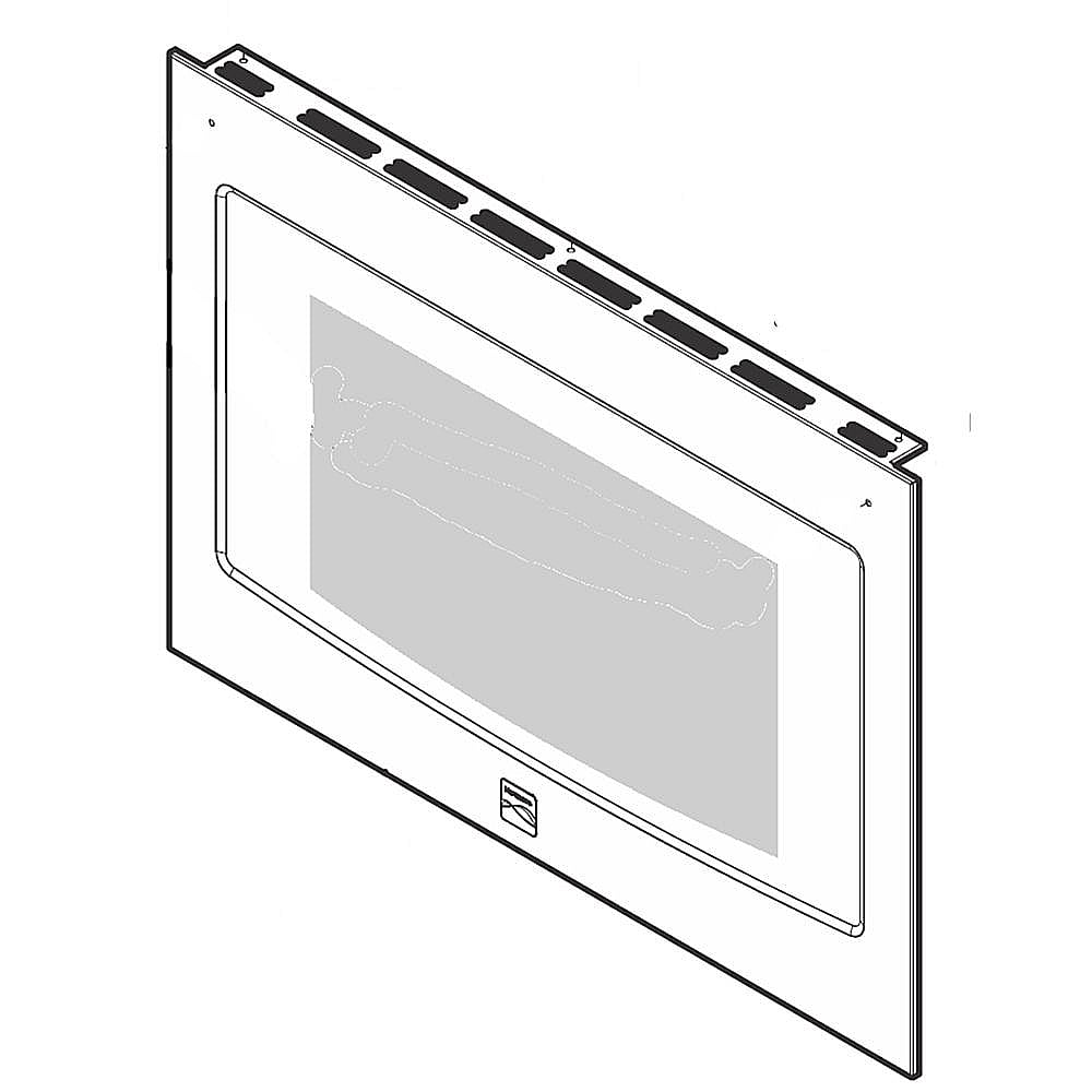 Part #5304510891, Wall Oven Upper Oven Door Outer Panel (Dark Stainless) / 35.80 x 30.25 x 6.00