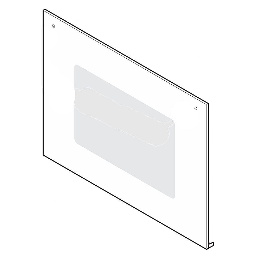 Wall Oven Door Outer Panel Assembly (White)