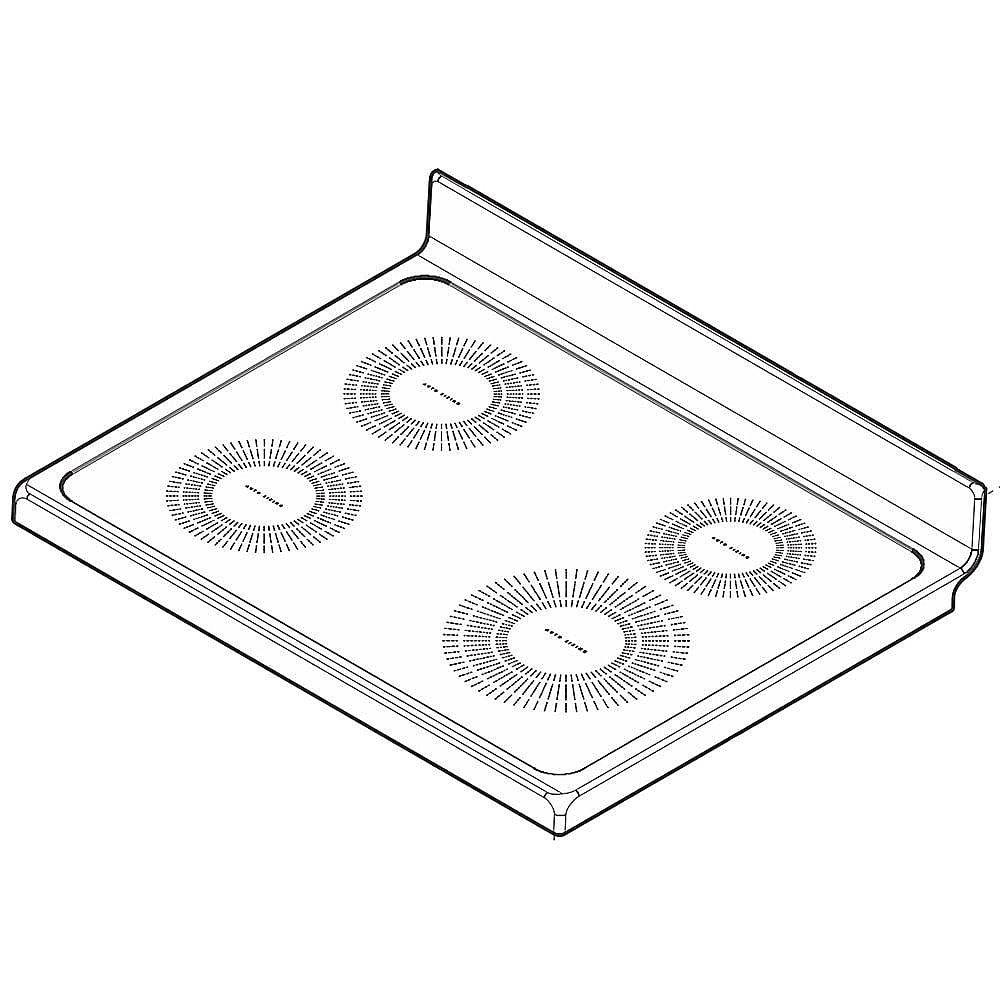 Part #5304511258, Frigidaire Range Main Top (Black)