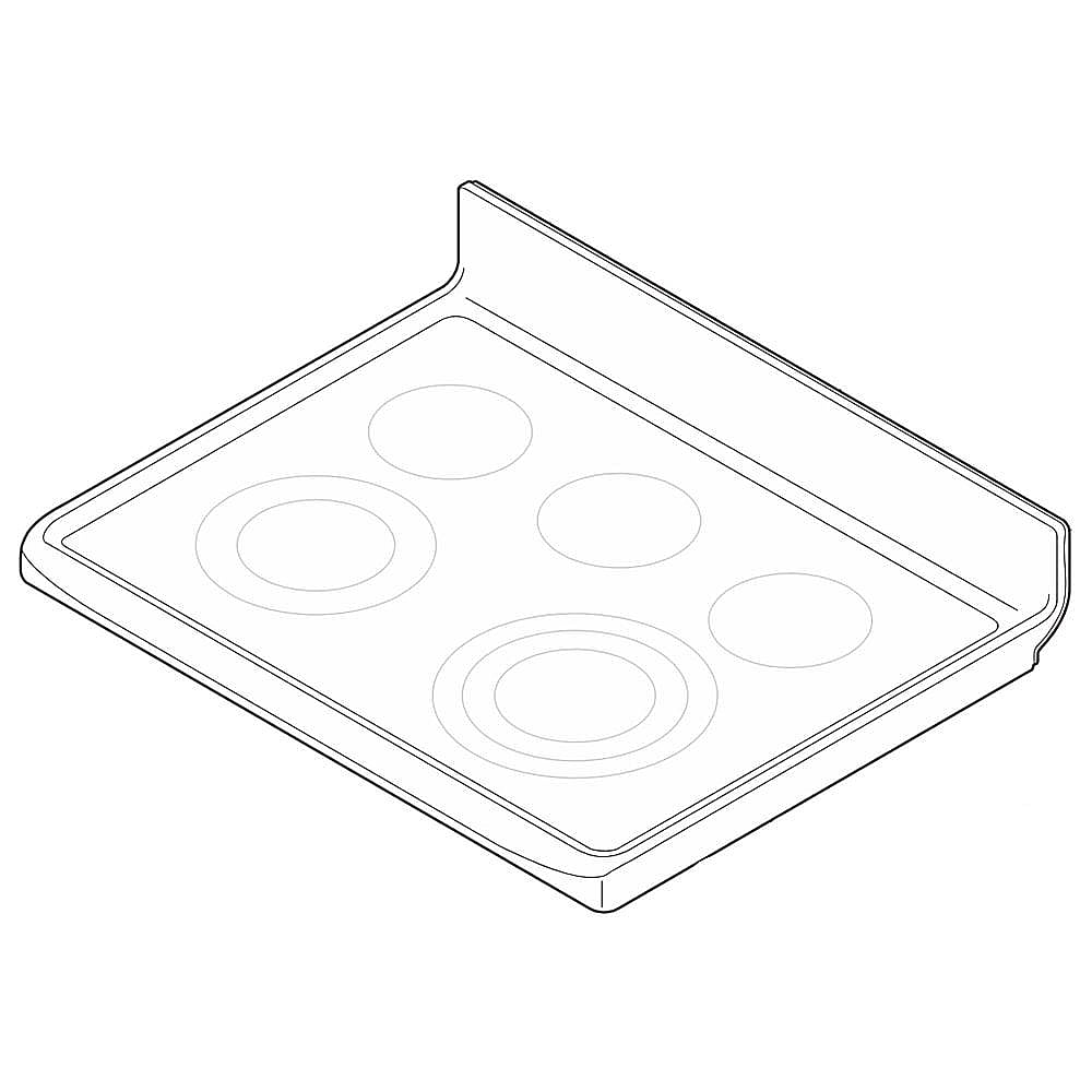 Part #5304513155, Frigidaire Range Main Top (Black) / 3.00 x 2.00 x 1.00
