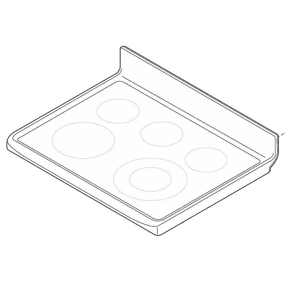 Part #5304513242, Frigidaire Range Main Top (Black) / 35.25 x 30.00 x 5.25