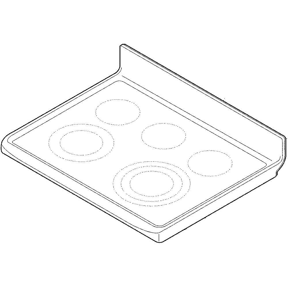 Part #5304513244, Frigidaire Range Main Top (Black) / 32.00 x 28.00 x 8.75