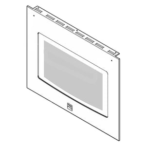 Wall Oven Door Outer Panel Assembly (black And Stainless) 5304513517