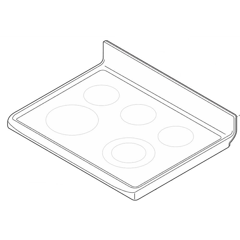 Part #5304513835, Frigidaire Range Main Top (Black) / 33.00 x 27.50 x 8.50