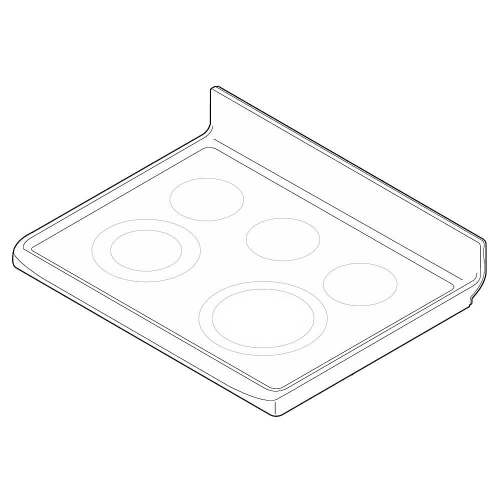 Frigidaire Part #5304513836, Range Main Top (Black)