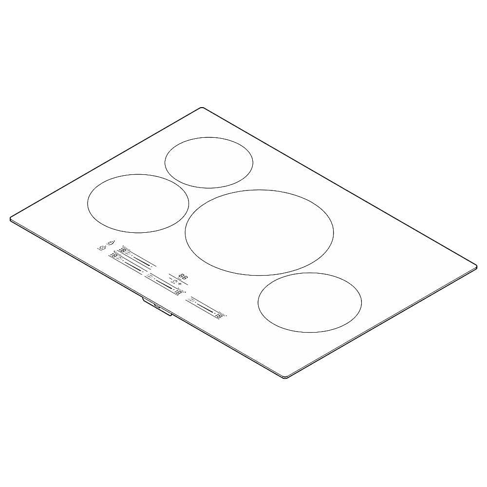 Part #5304527896, Electrolux Cooktop Main Top (Black And Stainless)