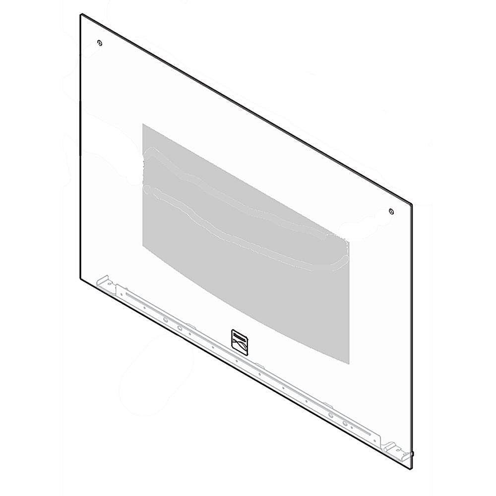 Kenmore Part #5304514358, Range Oven Door Outer Panel Assembly (Black) | 35.75 x 30.25 x 6.00