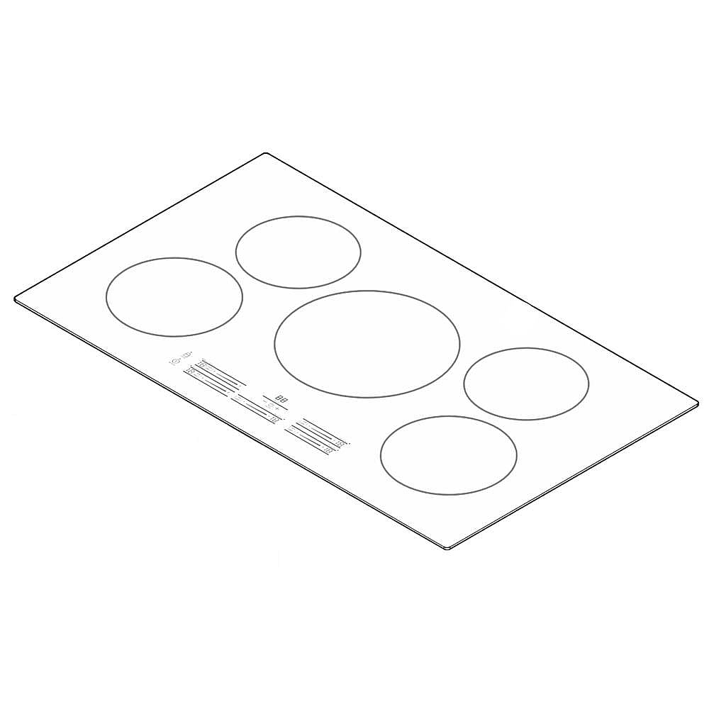 Part #5304514394, Cooktop Main Top (Black) / 42.00 x 26.00 x 6.80