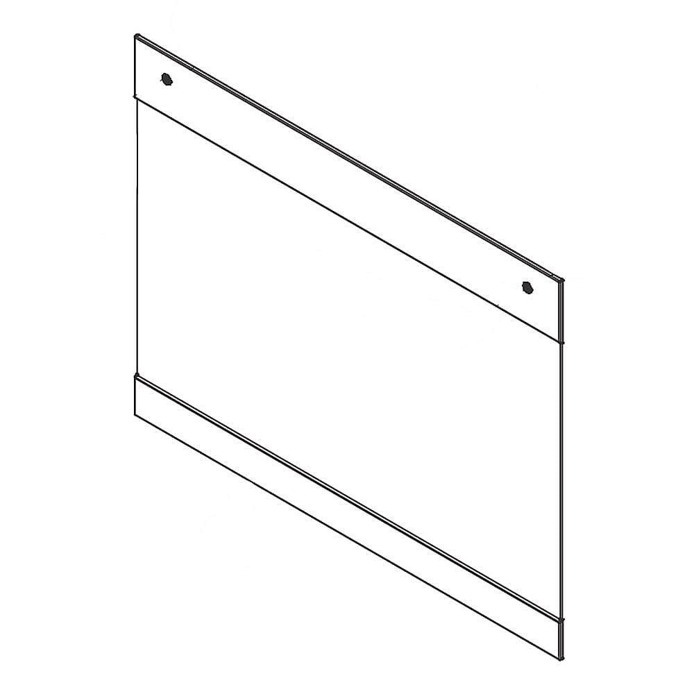 Part #5304514946, Wall Oven Lower Oven Door Outer Panel (Black Stainless) / 35.60 x 30.30 x 6.40