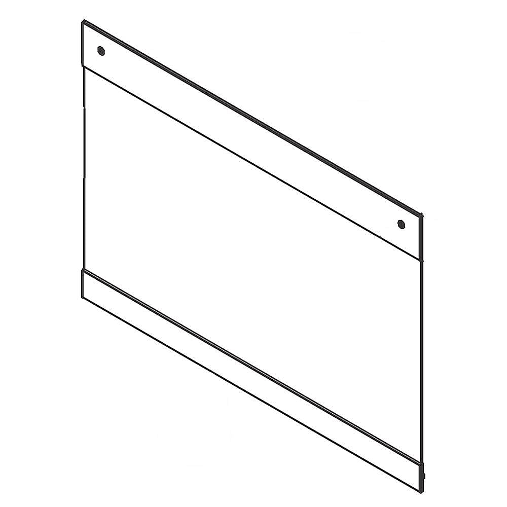 Part #5304514955, Wall Oven Upper Oven Door Outer Panel Assembly (Black Stainless) (Replaces 5304522029) / 35.30 x 30.40 x 6.70
