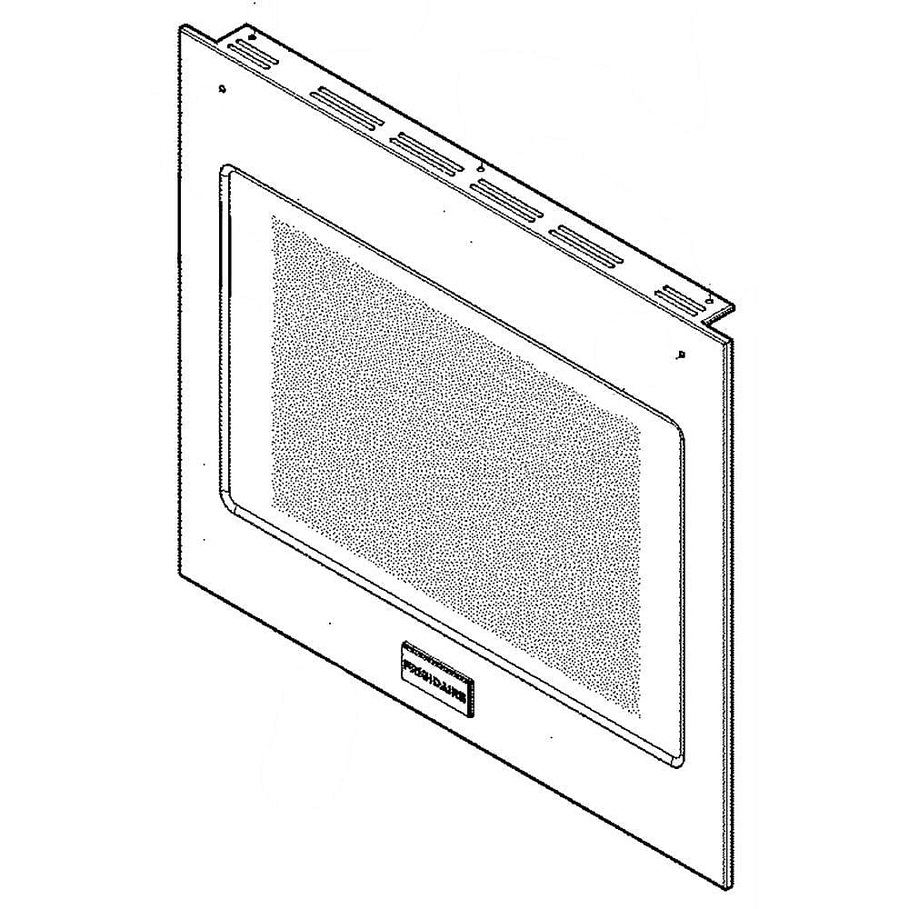 Frigidaire Part #5304515547, Wall Oven Door Outer Panel Assembly (Black And Stainless) | 35.70 x 30.30 x 5.90