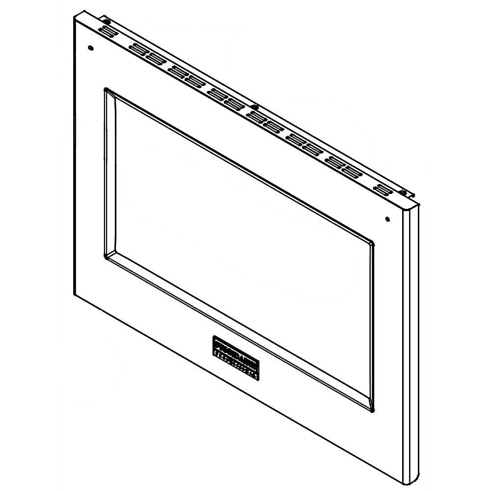 Part #5304515578, Range Oven Door Outer Panel (Black And Stainless) / 35.50 x 30.50 x 6.00