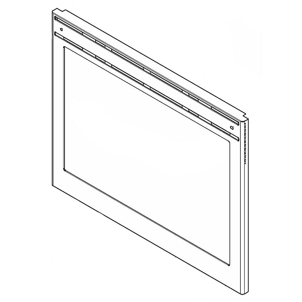 Part #5304516944, Range Oven Door Outer Panel (Black And Stainless) / 35.80 x 30.20 x 5.90