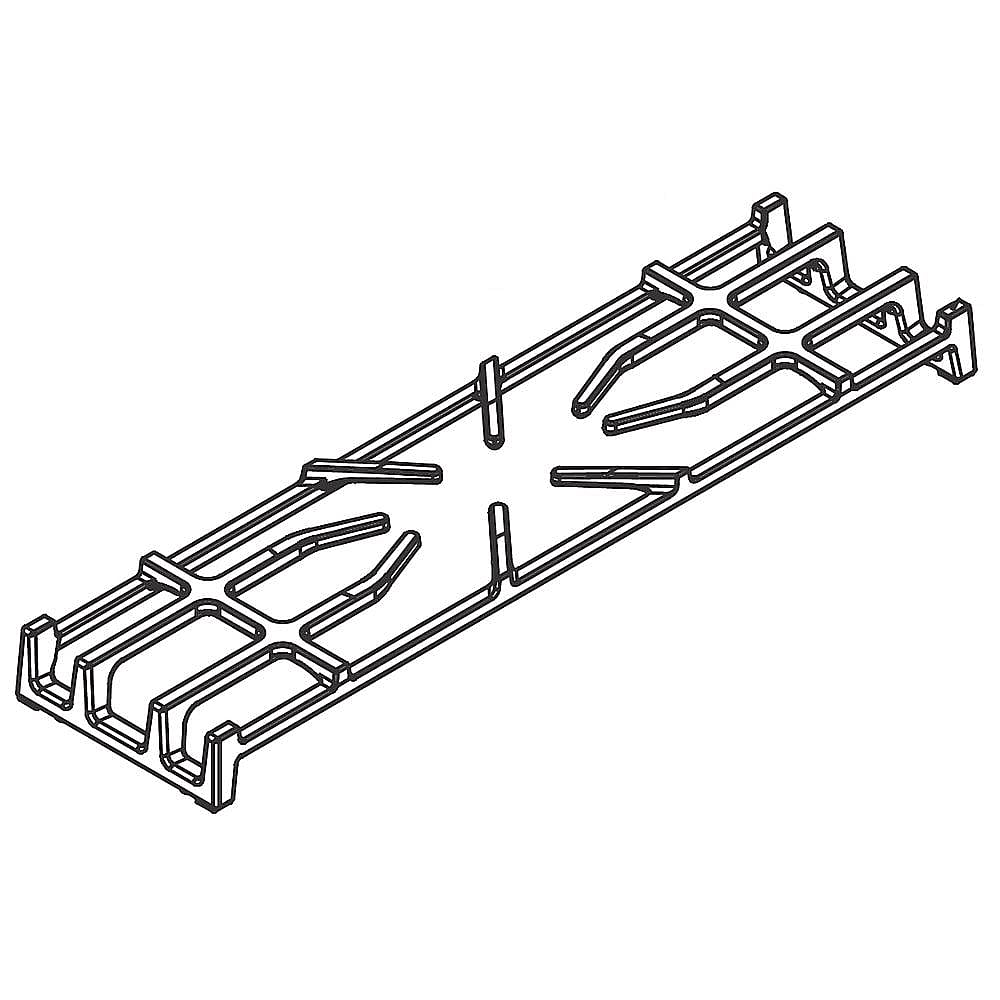 Part #5304518359, Range Surface Burner Grate, Center (Black) / 26.10 x 10.20 x 4.00