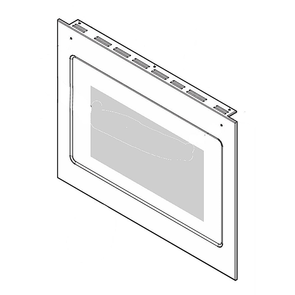 Part #5304518941, Frigidaire Wall Oven Lower Door Outer Panel Assembly (Black And Stainless) / 35.60 x 30.40 x 5.90