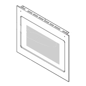 Wall Oven Lower Door Outer Panel Assembly (black And Stainless) 5304518941