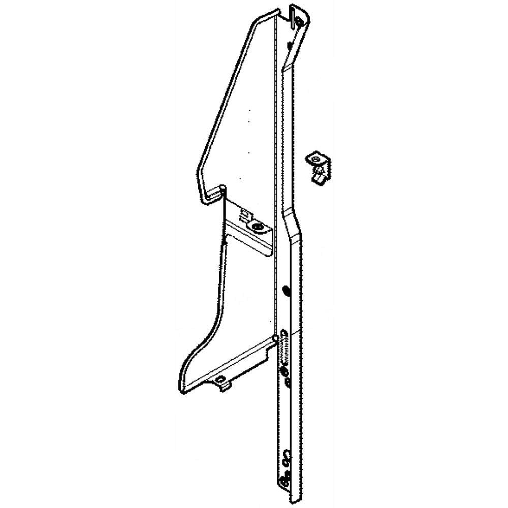 Kenmore Part #5304519372, End Cap, kit , black , lh , w/adaptor | 19.00 x 9.05 x 6.70