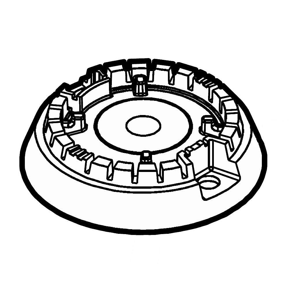 Frigidaire Part #5304521015, Burner, crown , medium , aft | 2.90 x 2.85 x 1.00