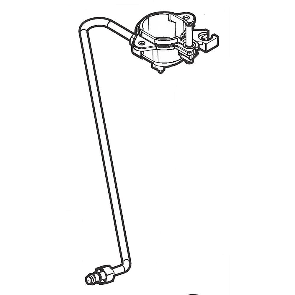 Part #5304521036, Ignitor/orifice Assy., top Burner , center, 9.5K , w/holder , tube / 14.60 x 5.15 x 4.55