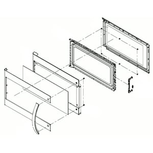 Microwave Door Assembly (stainless) 5304522787