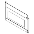 Microwave Door Outer Panel, White for Frigidaire FFMV1846VSA - Part 5304523996
