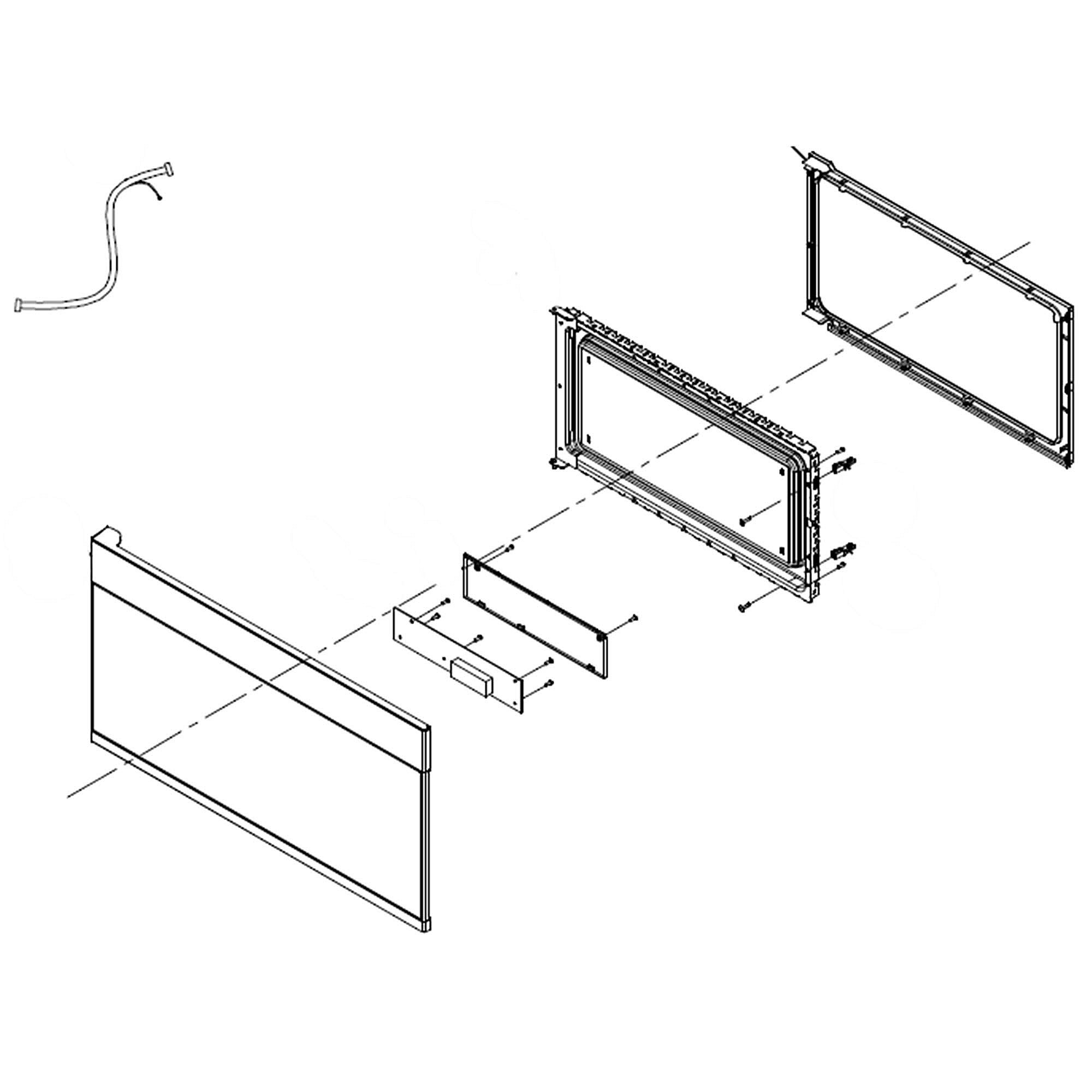 Part #5304526225, Door Assembly, complete , black/stainless / 35.00 x 30.25 x 6.00