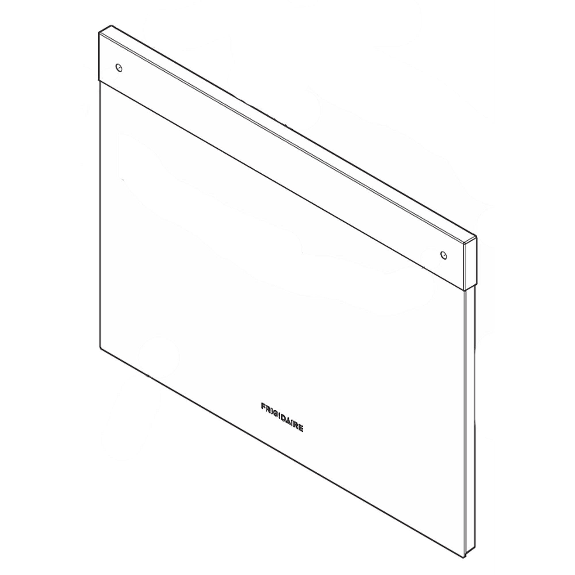 Part #5304528486, Range Oven Door Outer Panel (White)