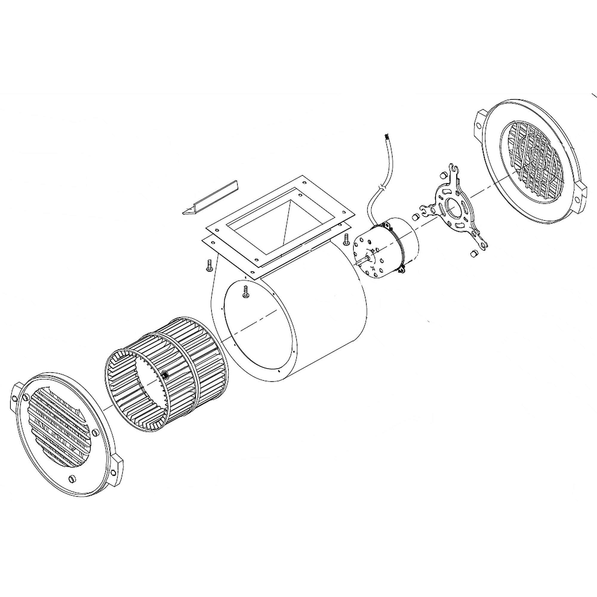 Part #5304532176, Range Hood Blower Assembly (Replaces 5304482255)