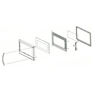 Microwave Door Assembly (stainless) 5304477388